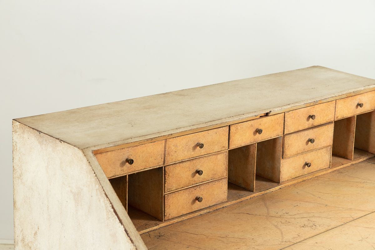 French Painted Secretary Desk with Fallfront, Mid 19th century