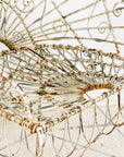 Victorian Style White Wirework Pair of Chairs and Cafe Table, France 1960