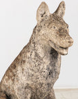 Large Concrete Shepherd Dog Garden Ornament, English mid 20th Century