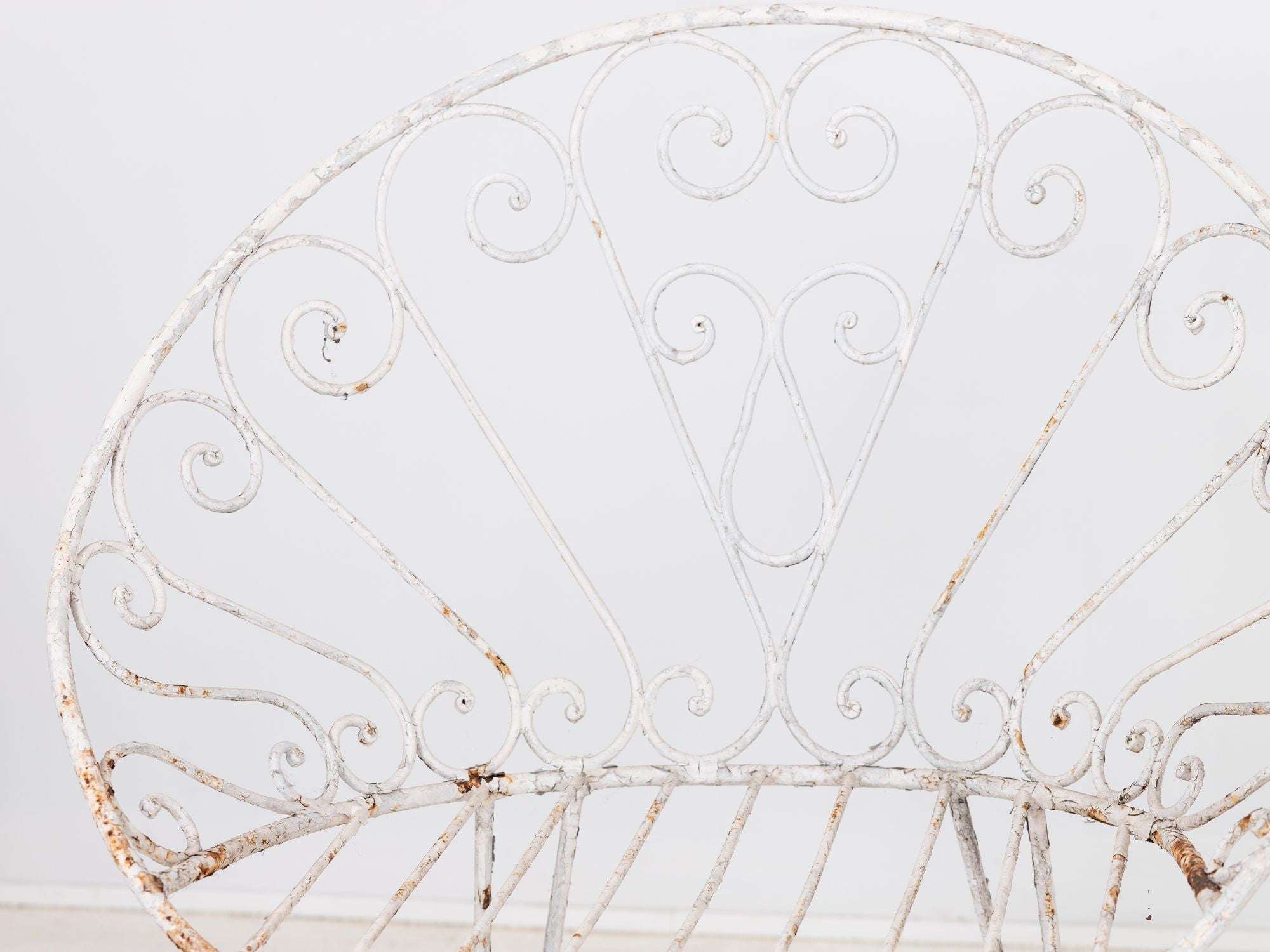 Pair of White Round Garden or Bistro Chairs, 1970s