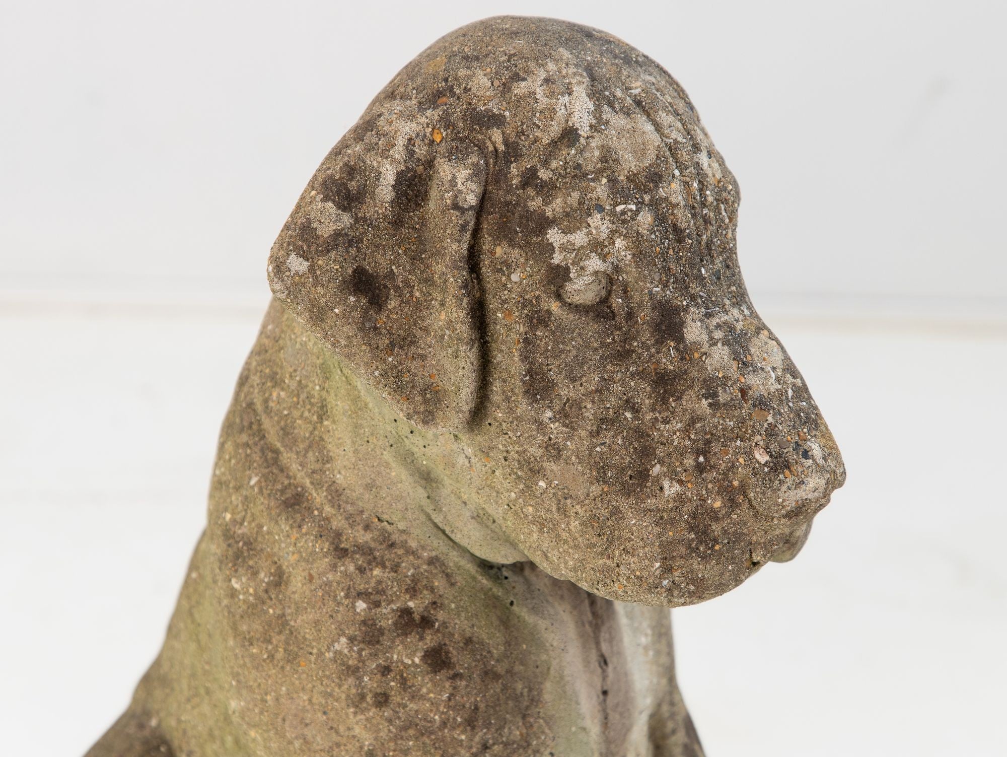 Pair of Composite Stone Boxer Dog Garden Statues, England 1960s