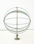 Celadon Painted English Mid-20th Century Iron Armillary