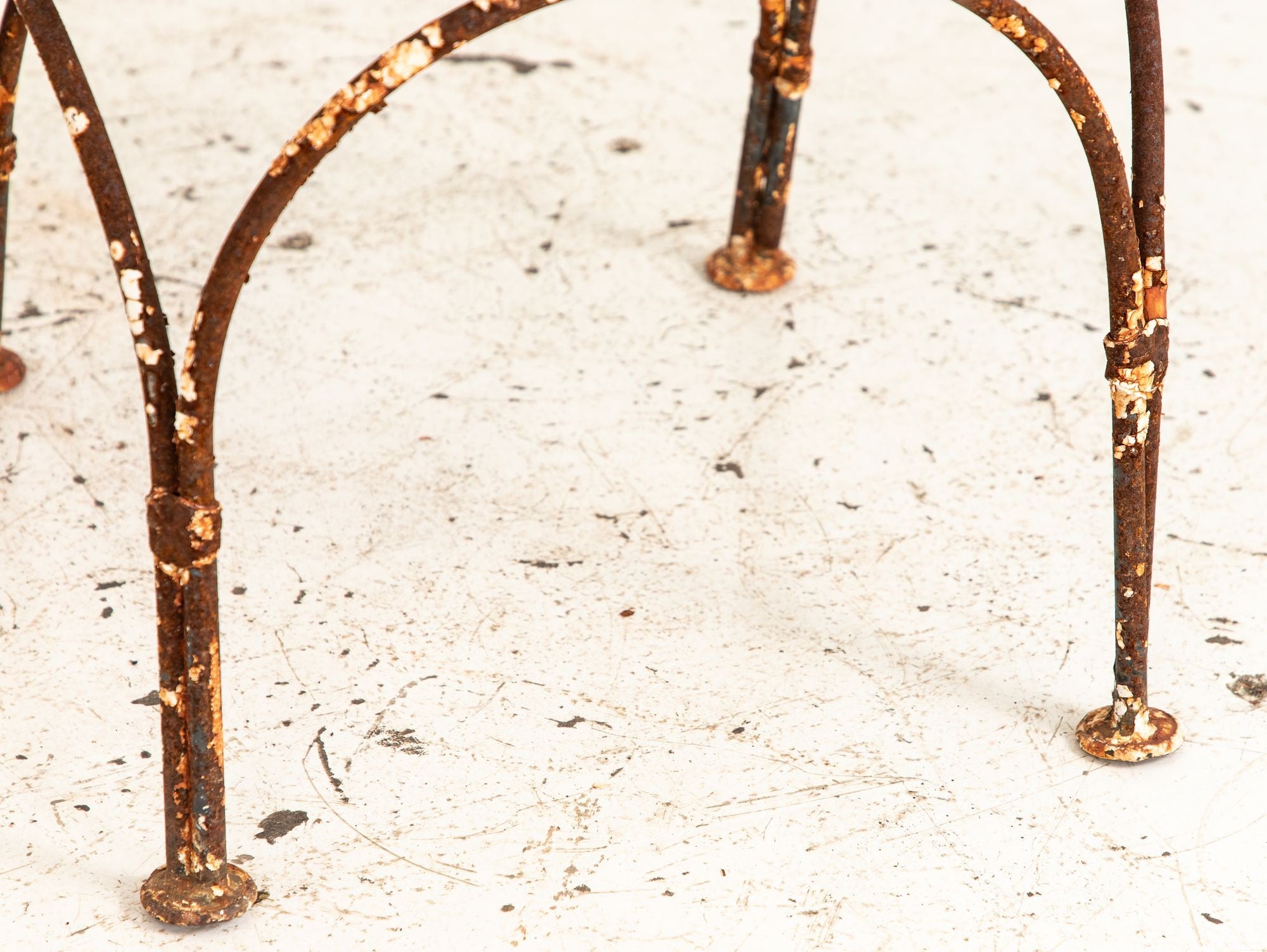Francois Carre Style Fan-back Metal Garden Chairs, France Mid 20th C.