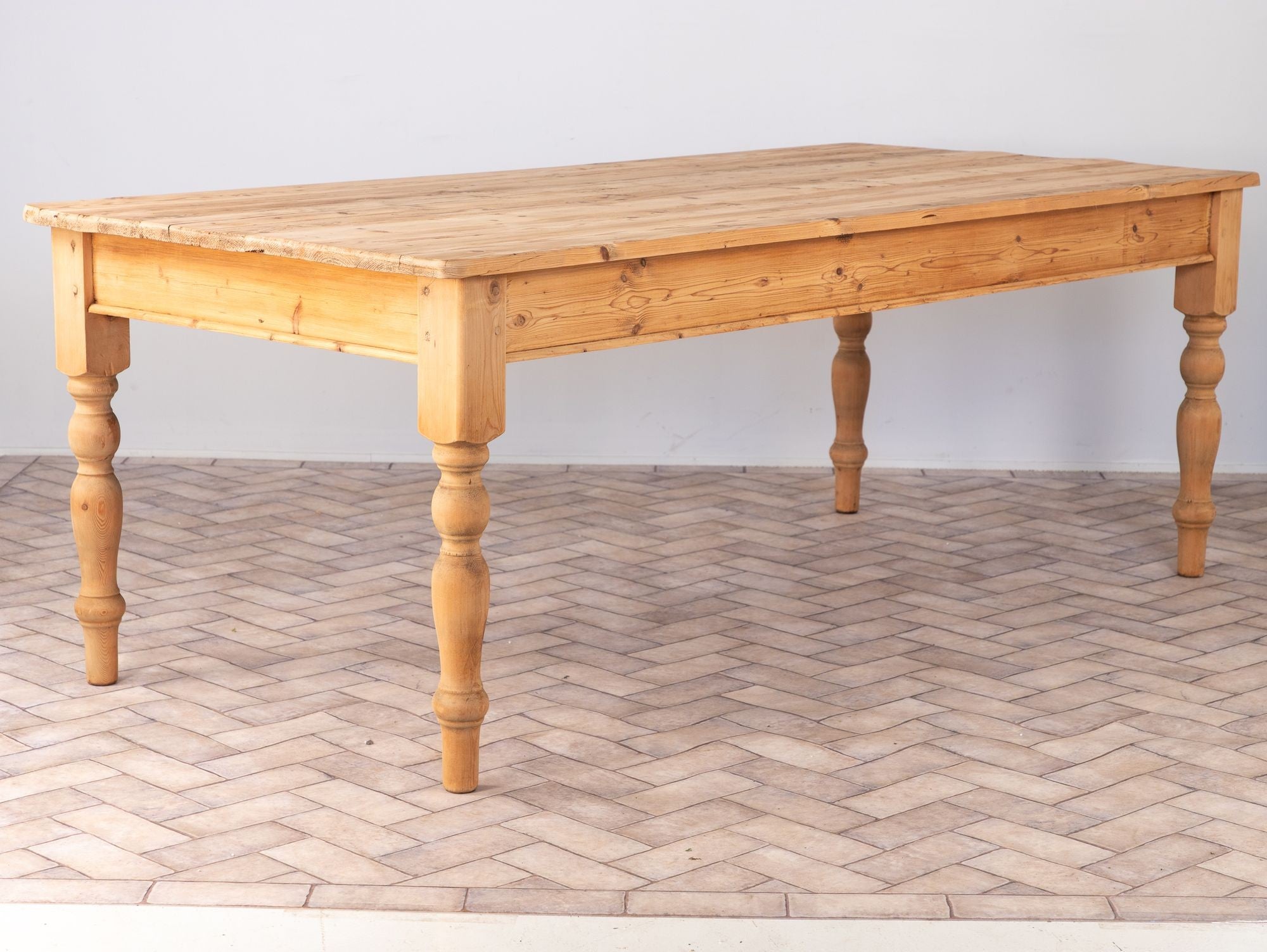 Vintage Pine Farmhouse Table, USA 1960s
