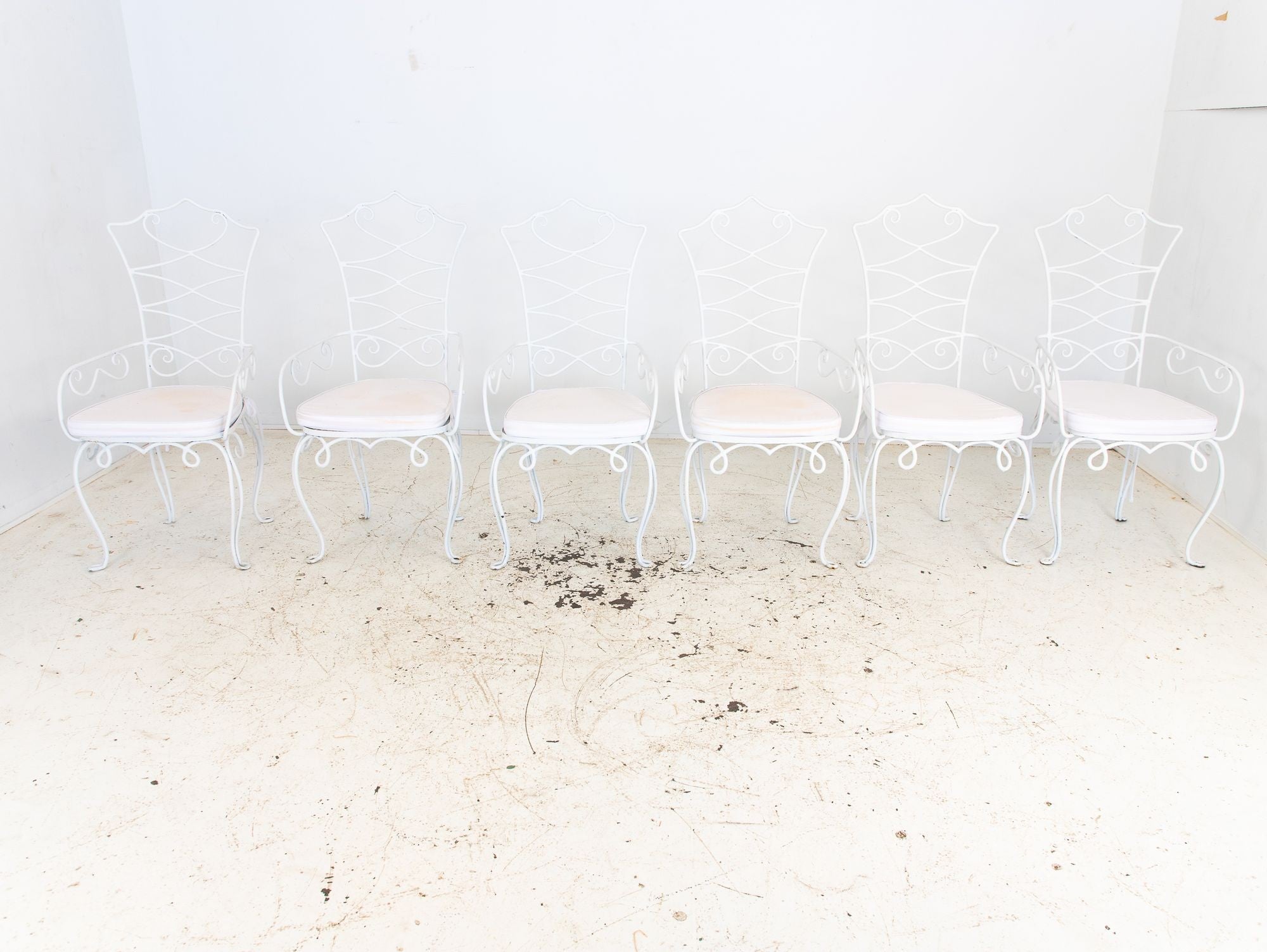 Rene Drouet French Bistro Chairs, Mid 20th Century, Pair
