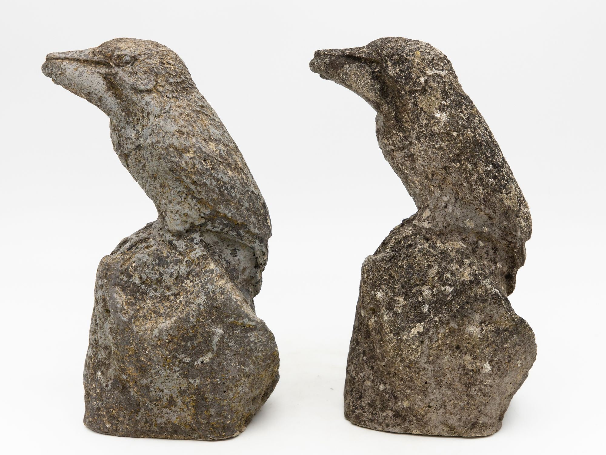 Reconstituted Stone Raven, English Mid 20th C.