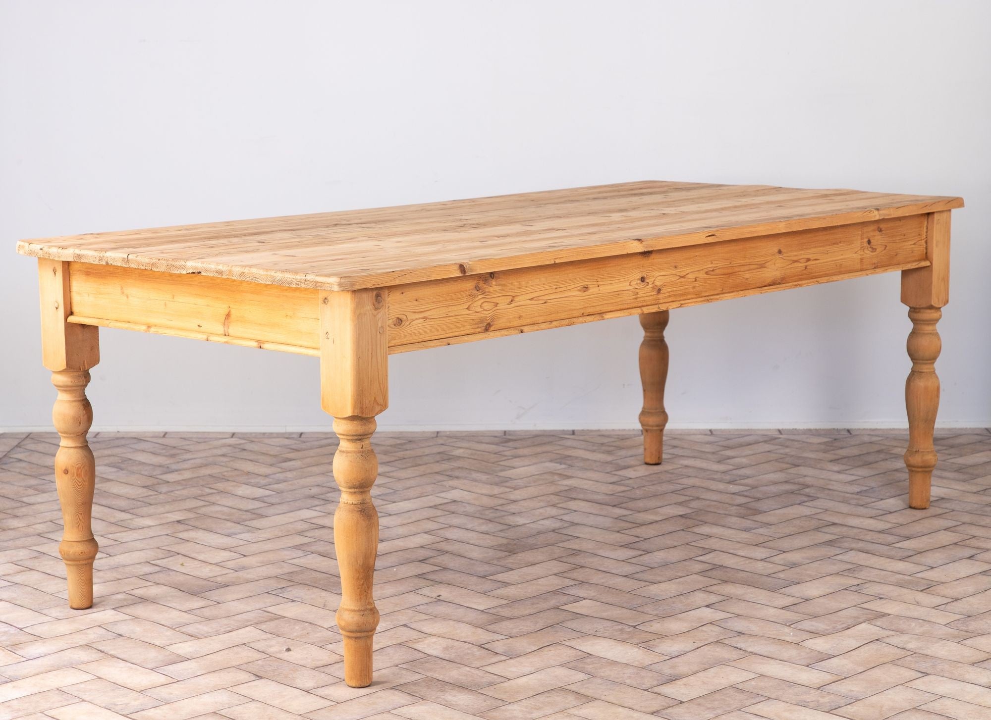 Vintage Pine Farmhouse Table, USA 1960s
