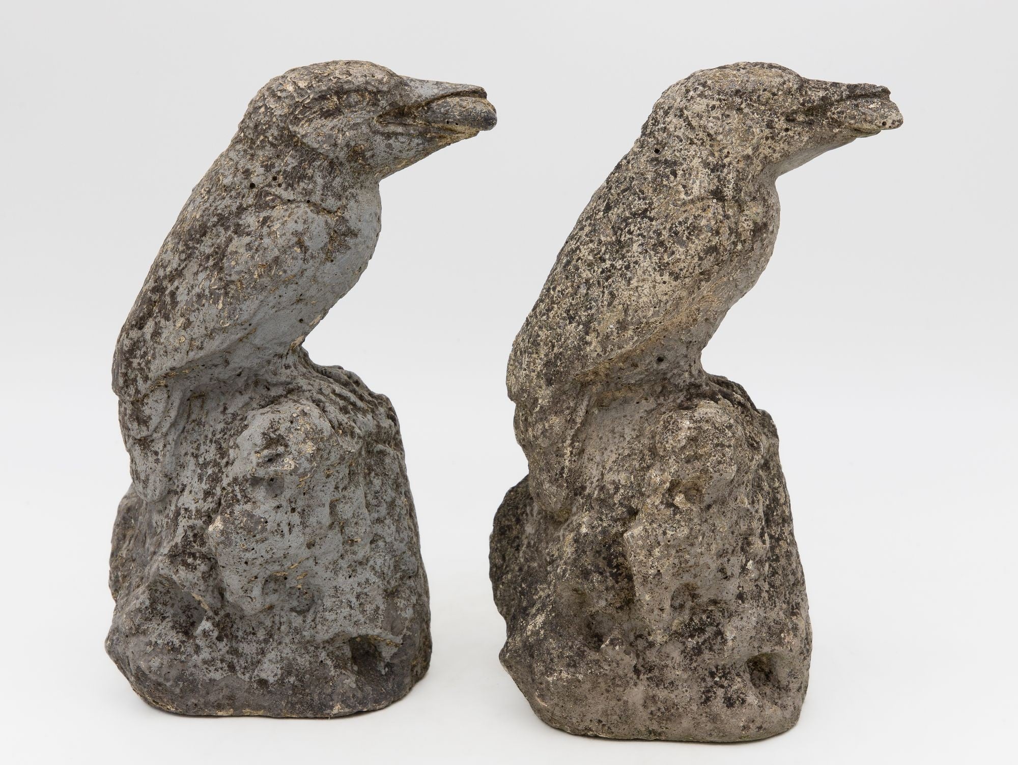 Reconstituted Stone Raven, English Mid 20th C.