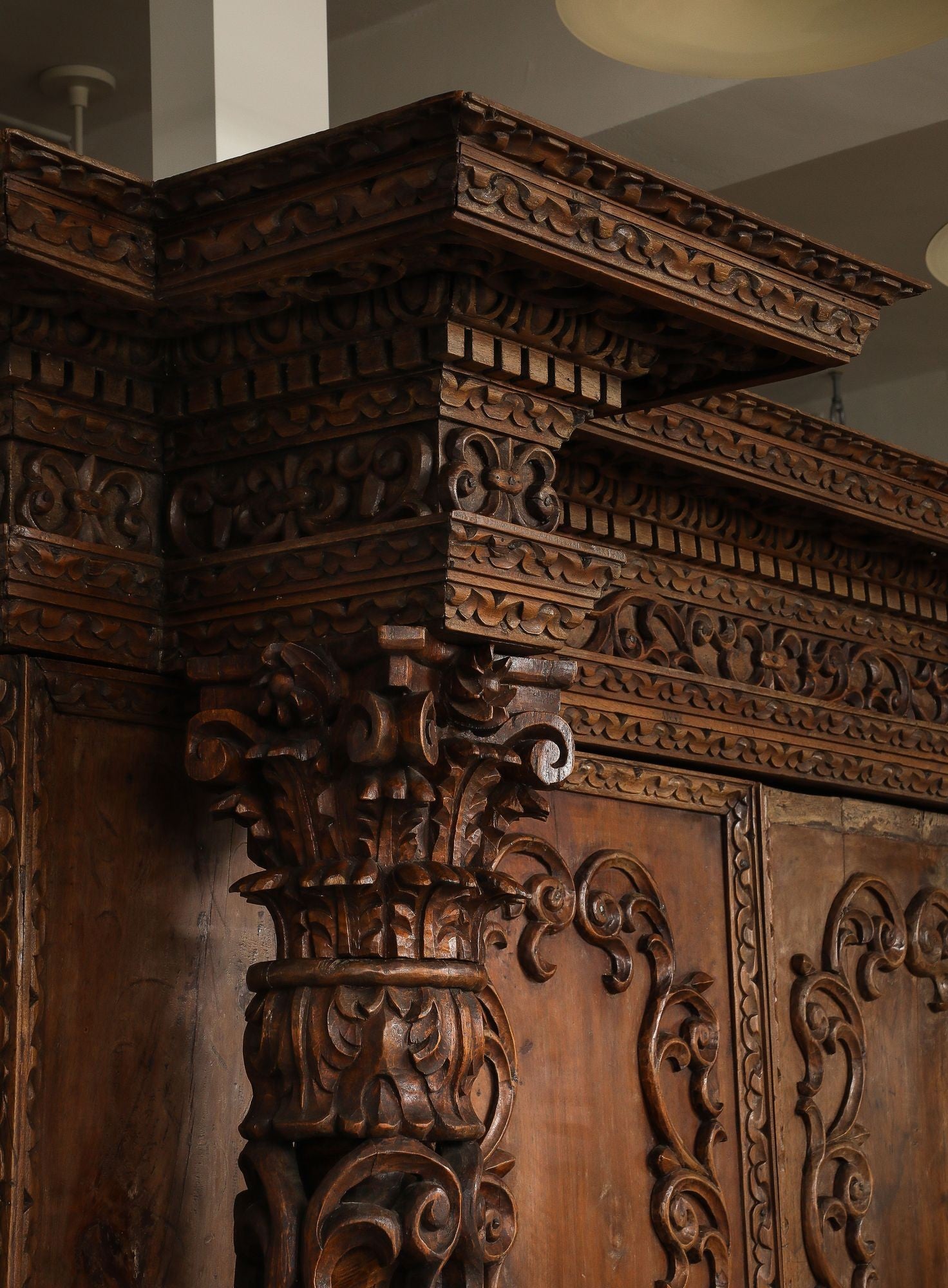 Monumental 18th Century Baroque Italian Walnut Armoire