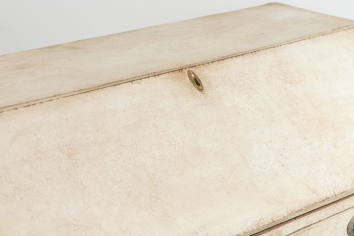 French Painted Secretary Desk with Fallfront, Mid 19th century