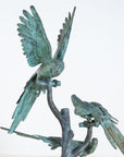 Bronze Sculpture of Three Parrots, Italy Mid 20th C.