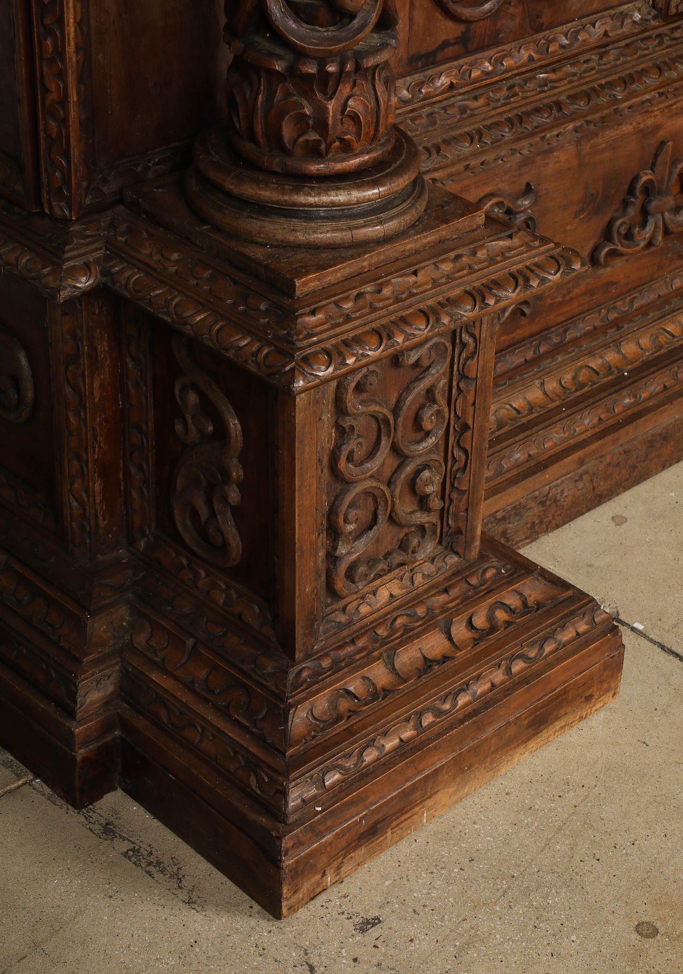 Monumental 18th Century Baroque Italian Walnut Armoire