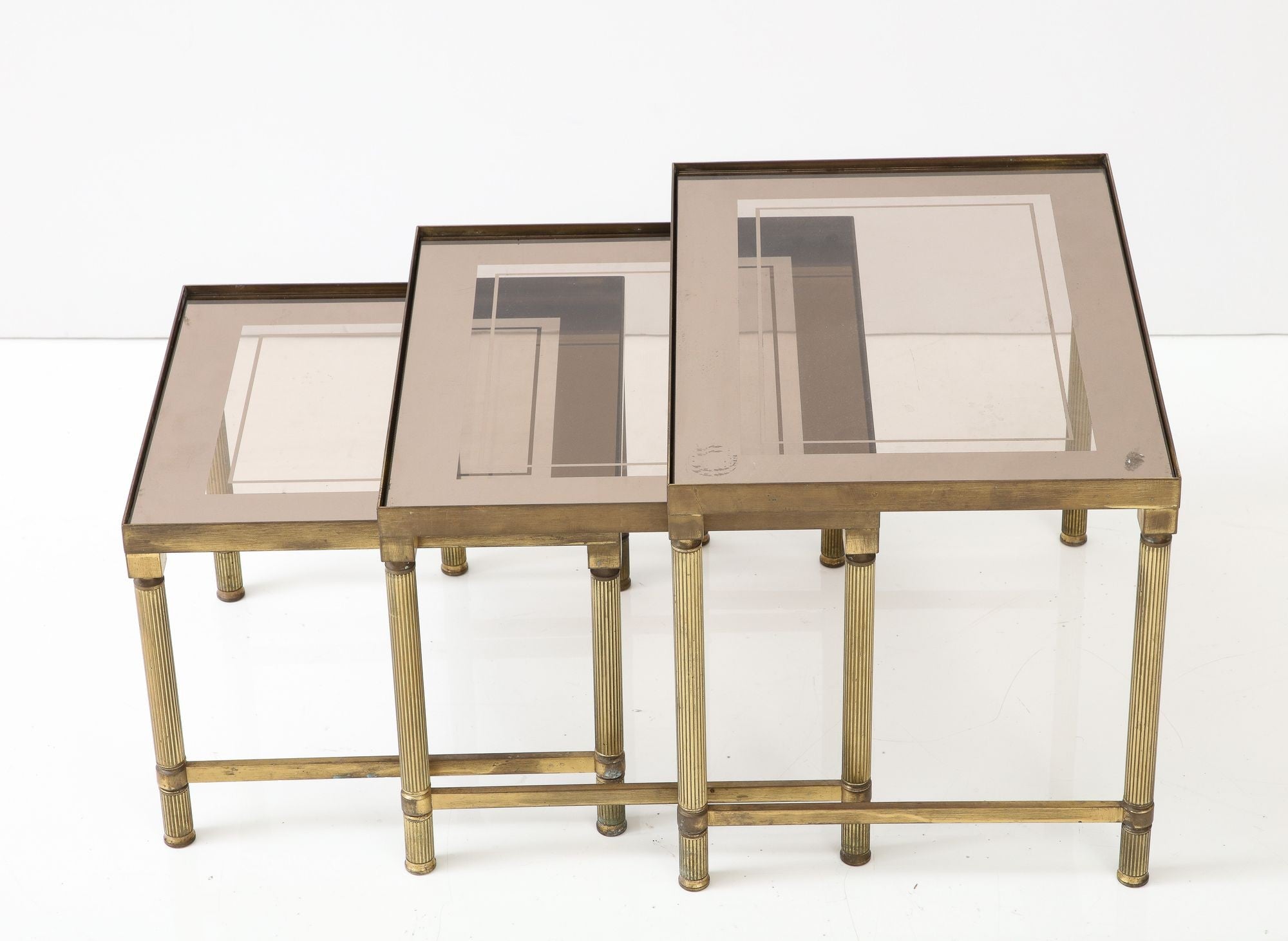 Maison Bagues Trio of Nesting Tables, France Mid 20th Century