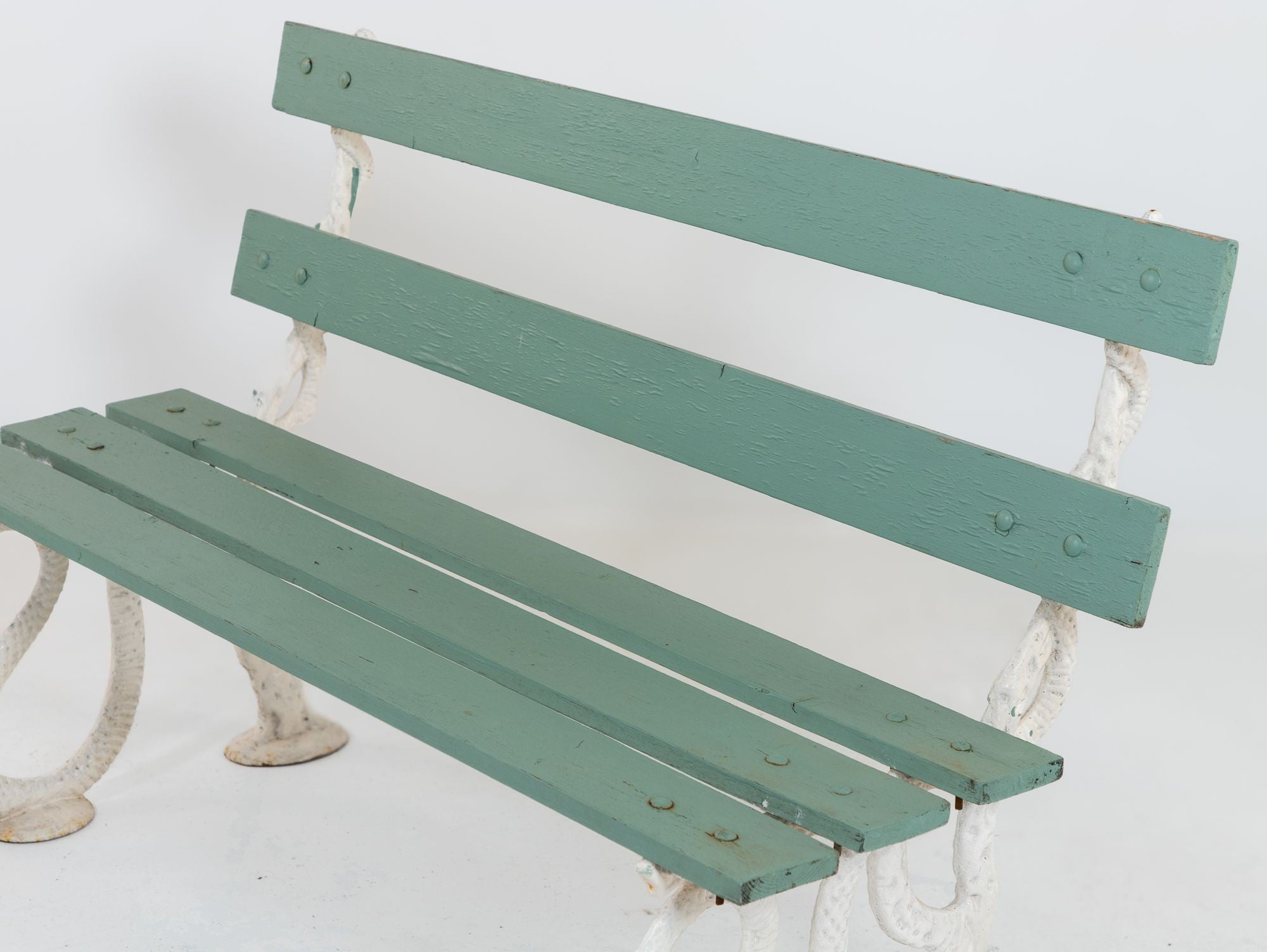 Iron Serpent and Twig Garden Bench, English Mid 20th C.