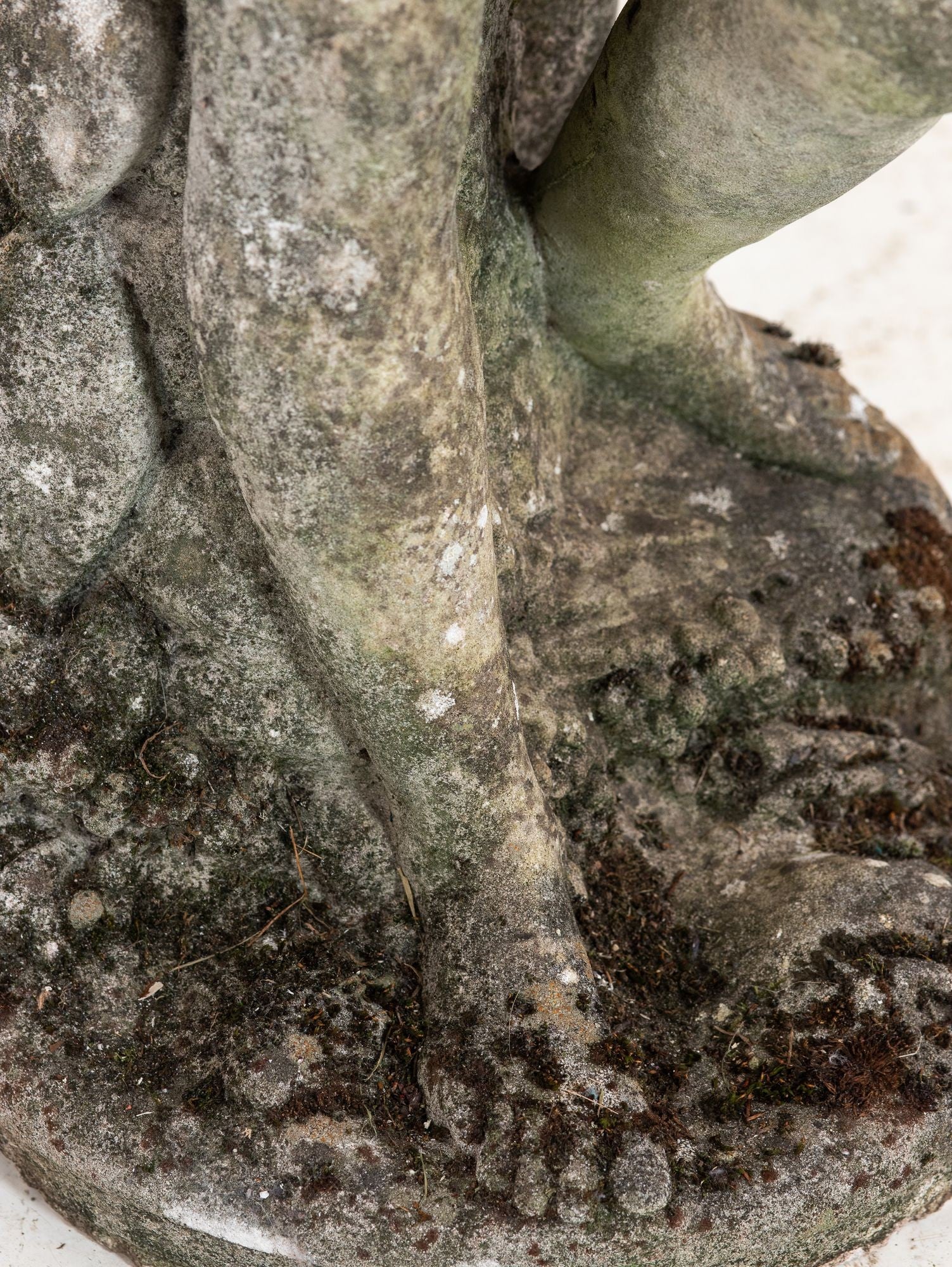 Composite Stone Weathered Garden Statue of Maiden or Goddess, England Mid 20th C.