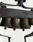 Wrought Iron Latten Bell Stand, Three Tier, English Late 19th C.