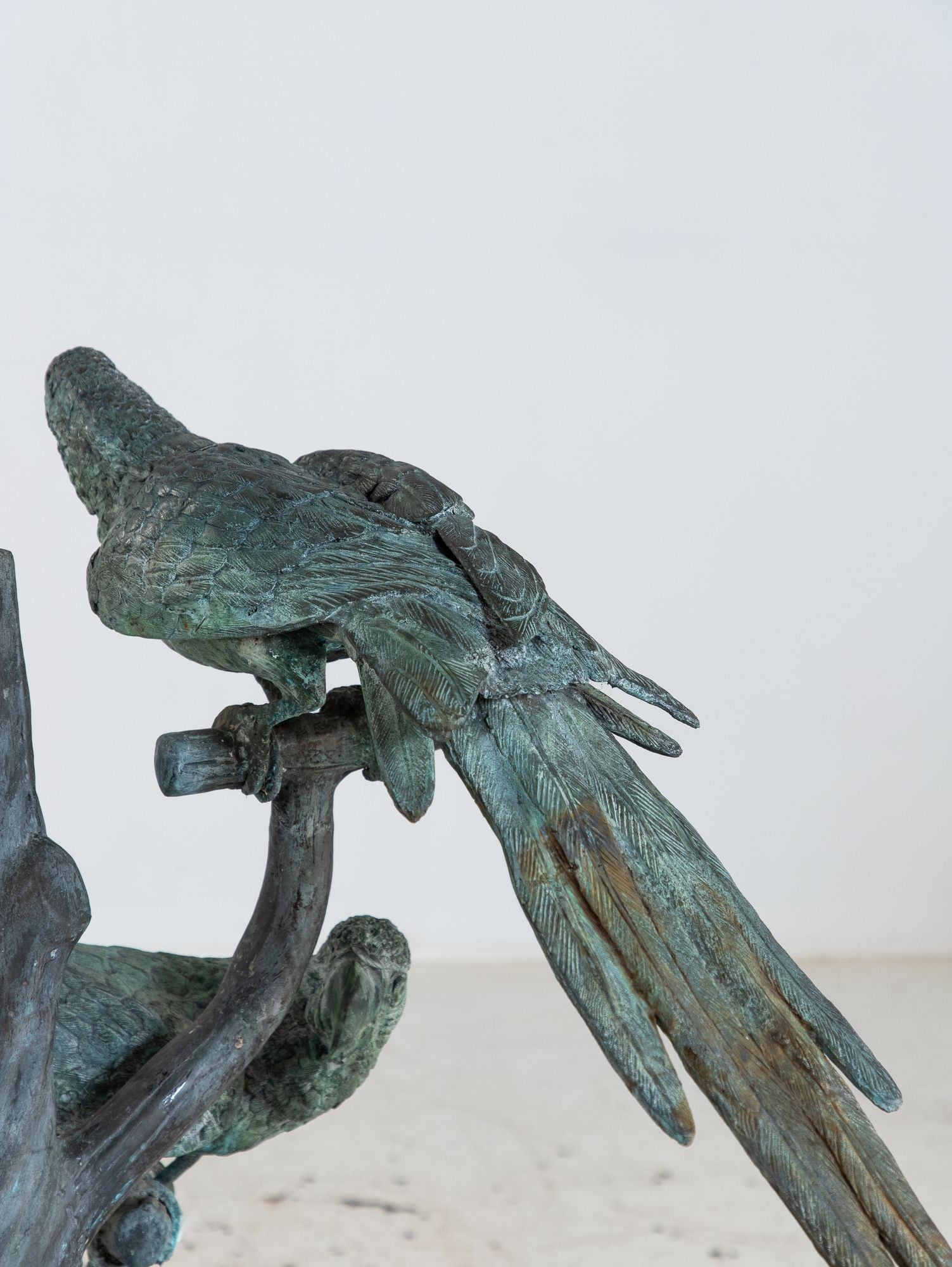 Bronze Sculpture of Three Parrots, Italy Mid 20th C.