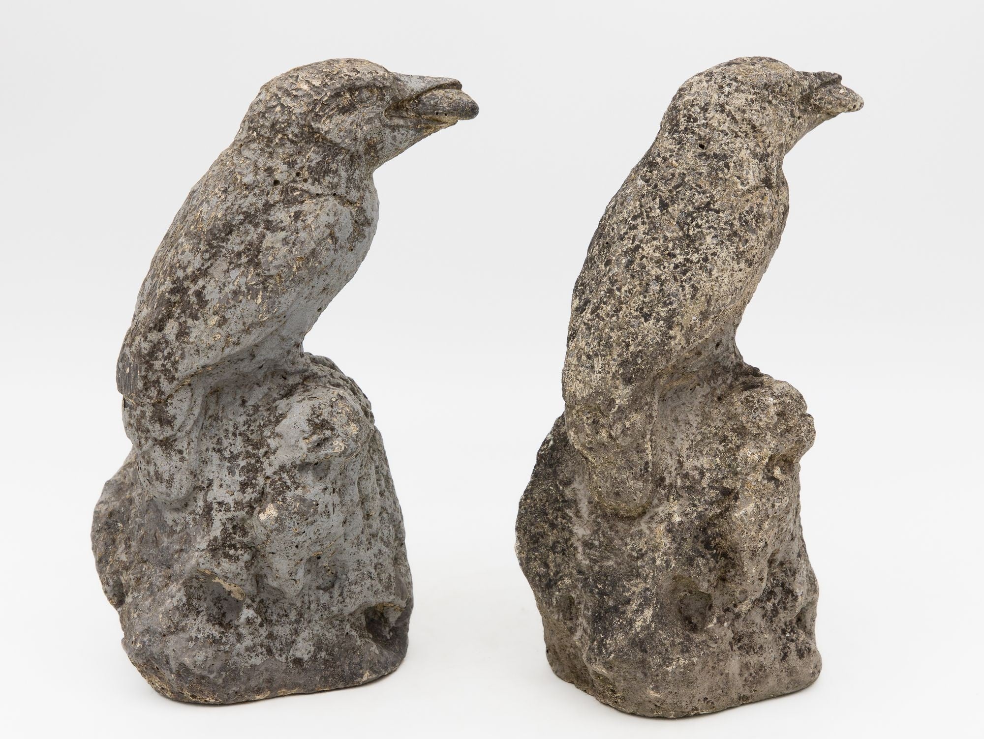Reconstituted Stone Raven, English Mid 20th C.
