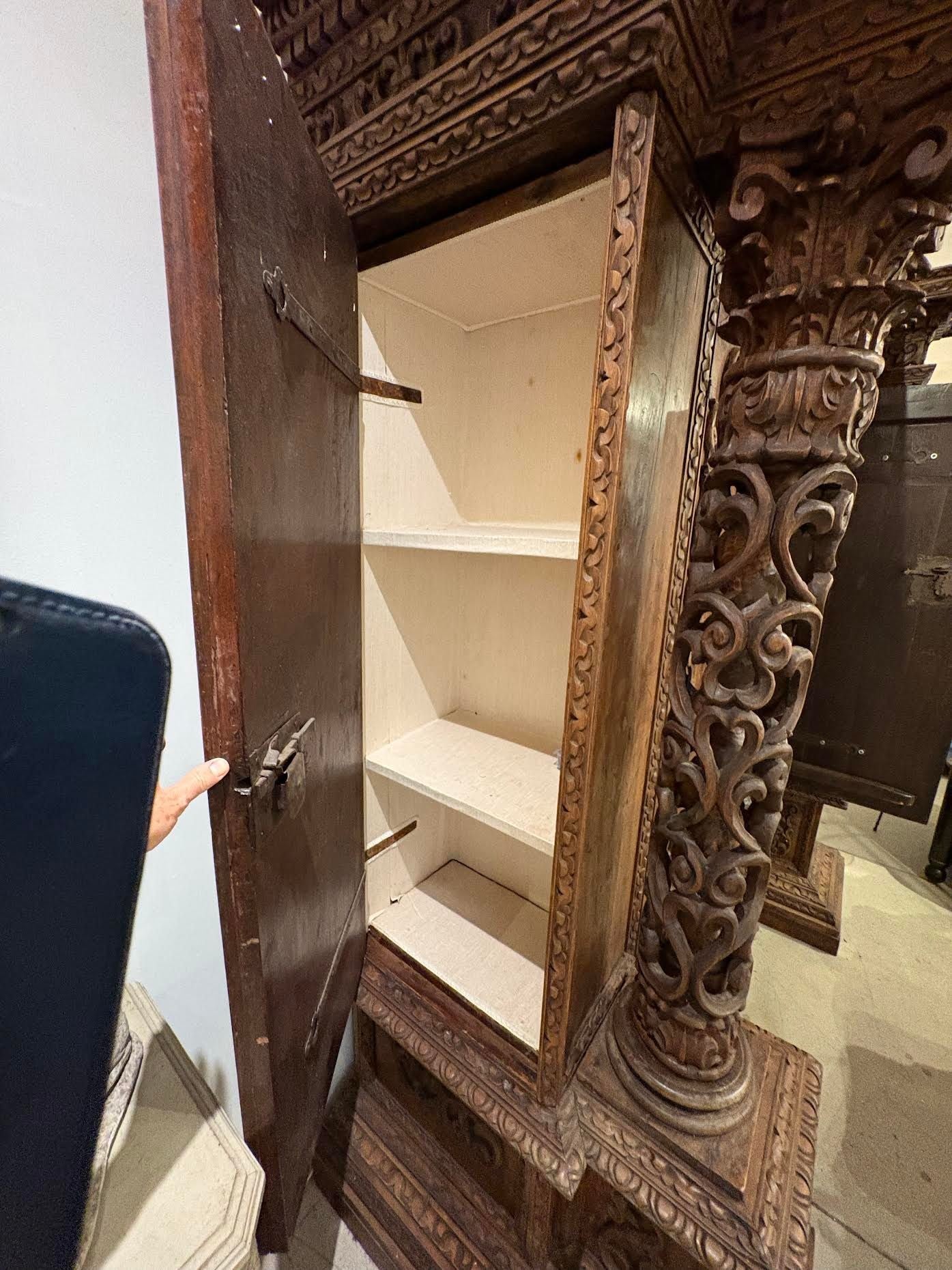 Monumental 18th Century Baroque Italian Walnut Armoire