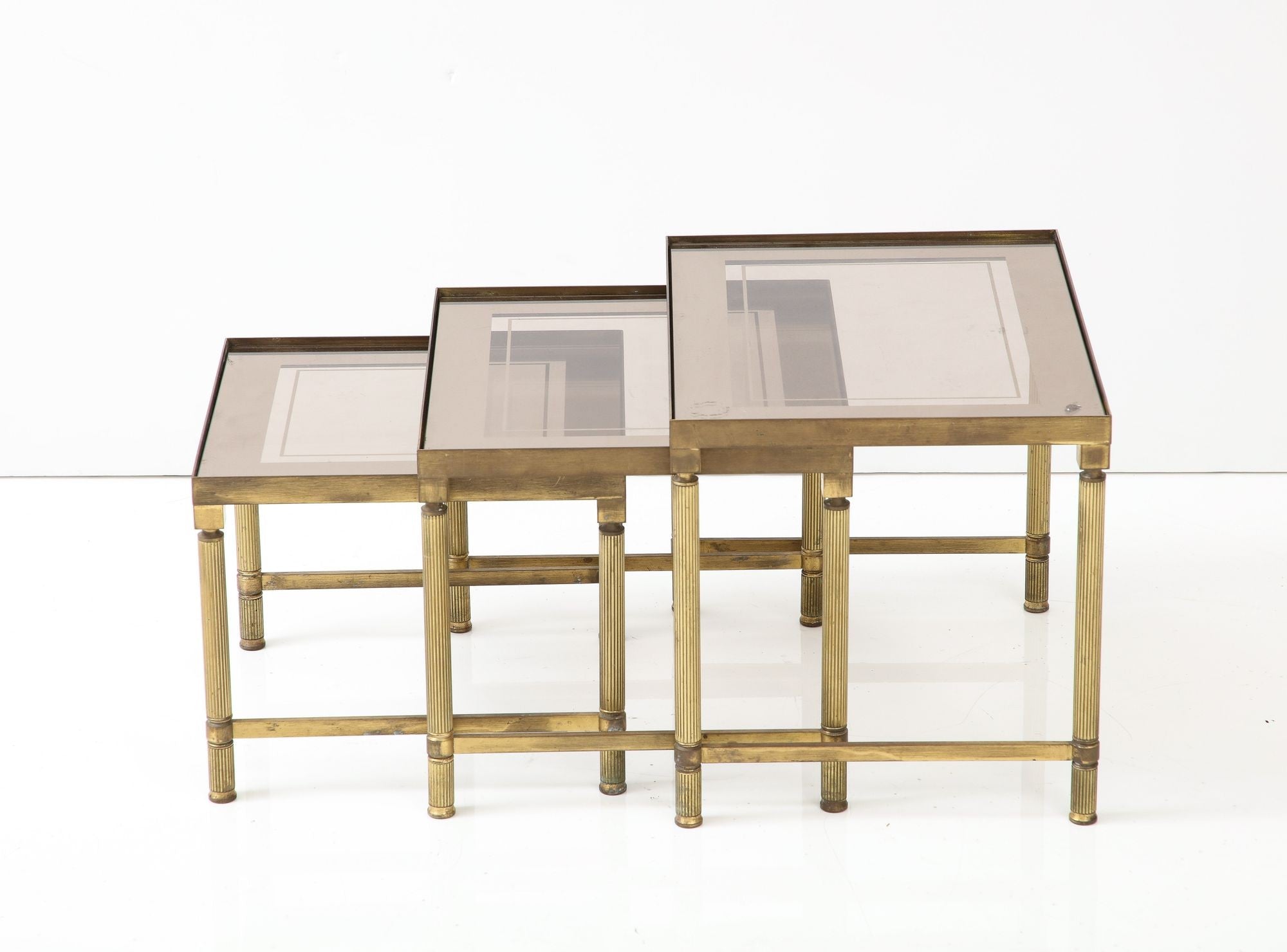 Maison Bagues Trio of Nesting Tables, France Mid 20th Century