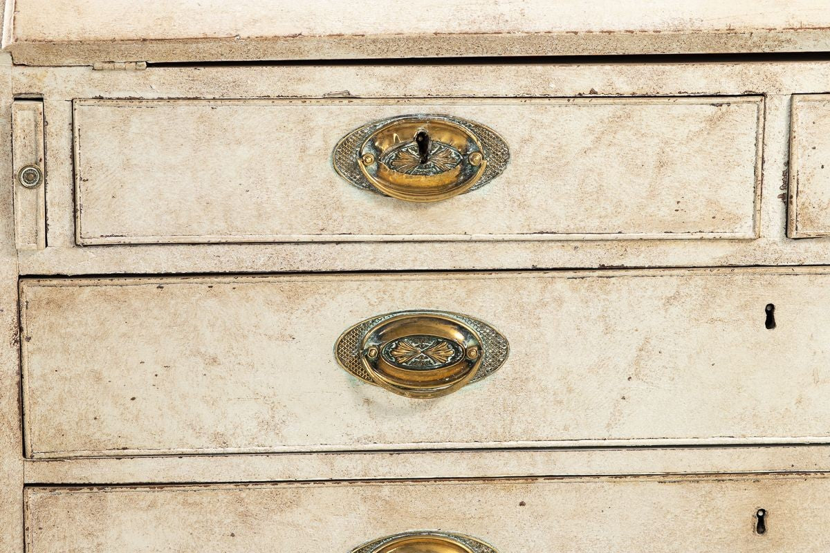 French Painted Secretary Desk with Fallfront, Mid 19th century