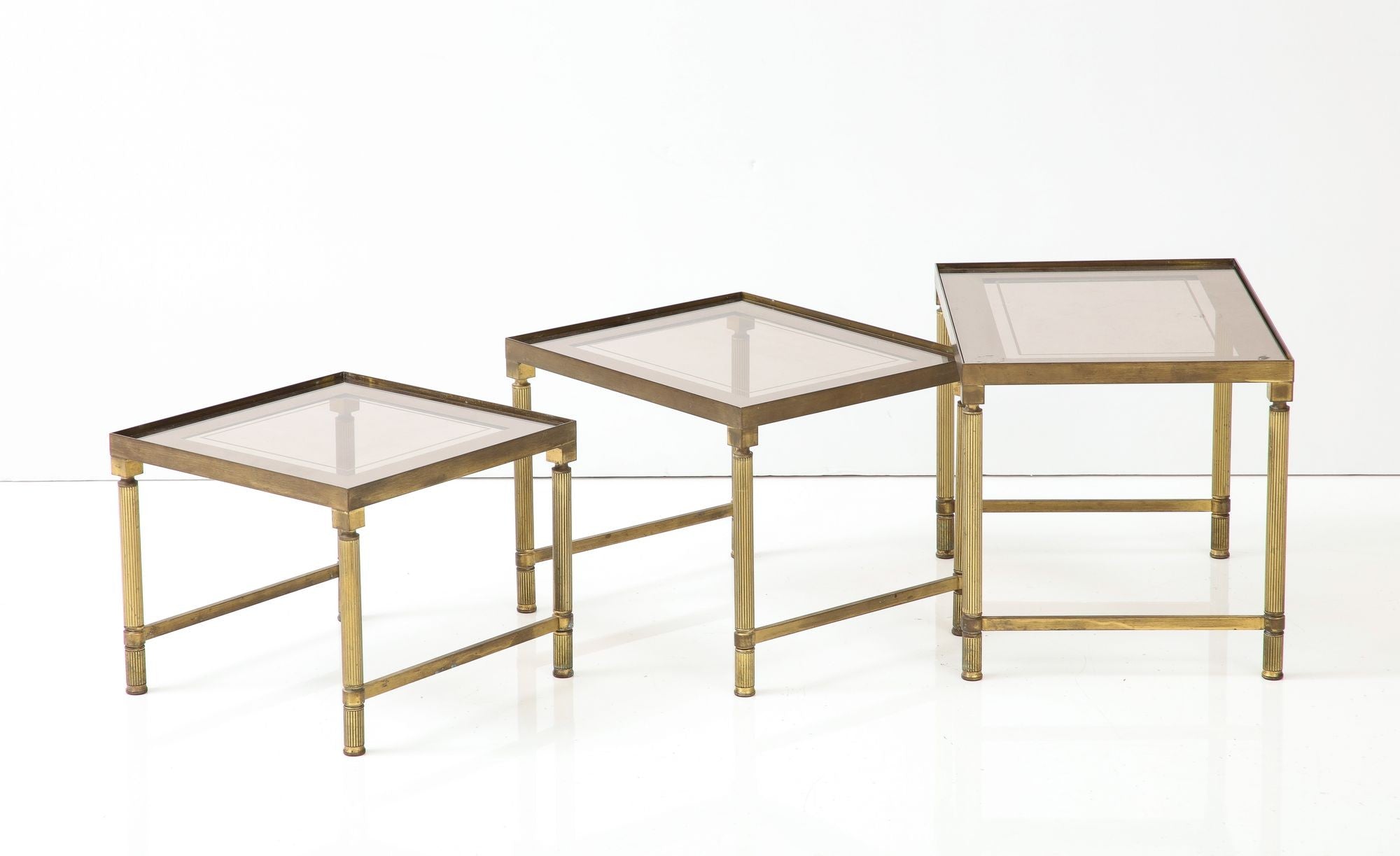 Maison Bagues Trio of Nesting Tables, France Mid 20th Century
