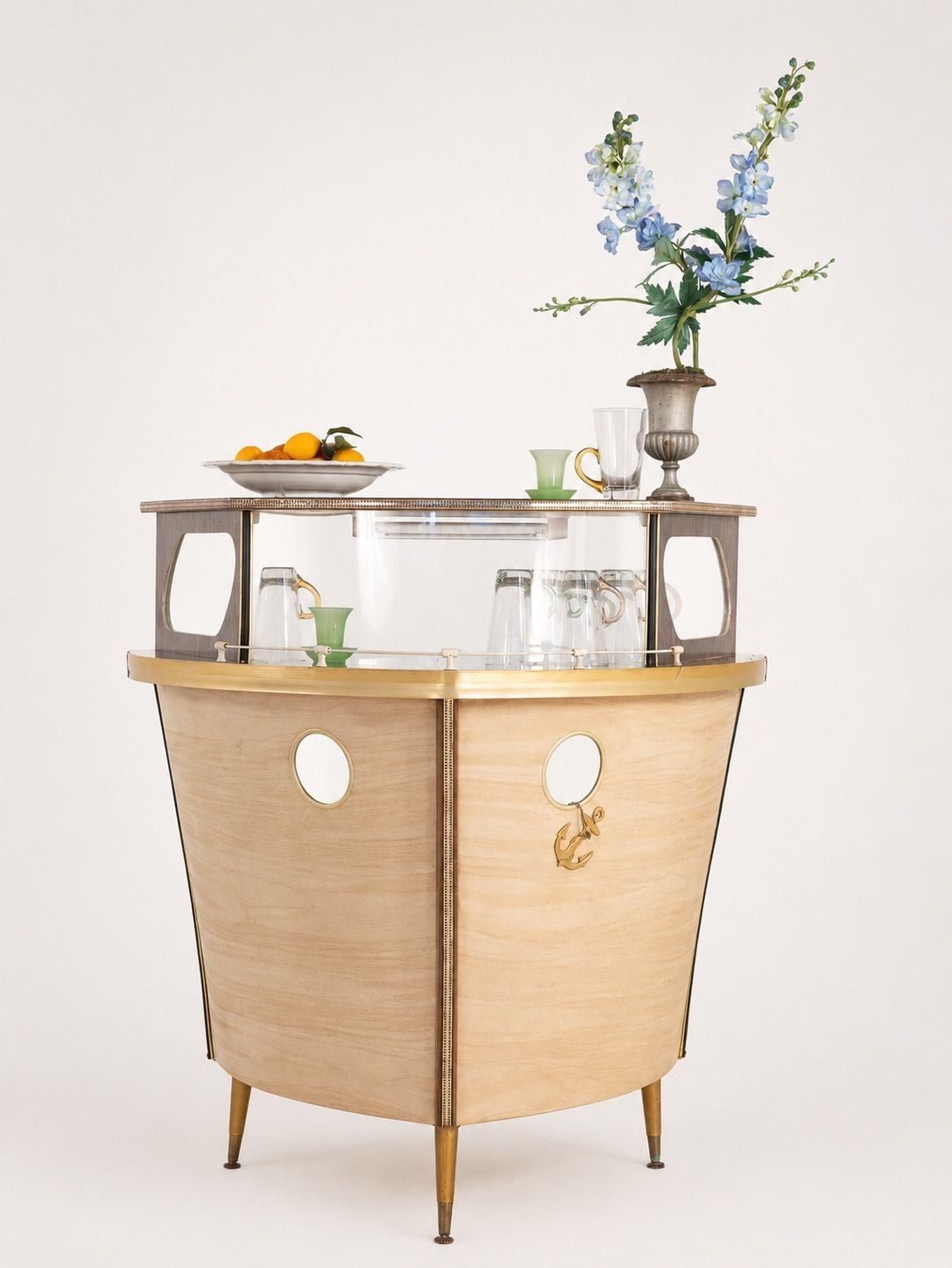 1960s Cocktail Bar in the Shape of a Boat Bow, England 1960s