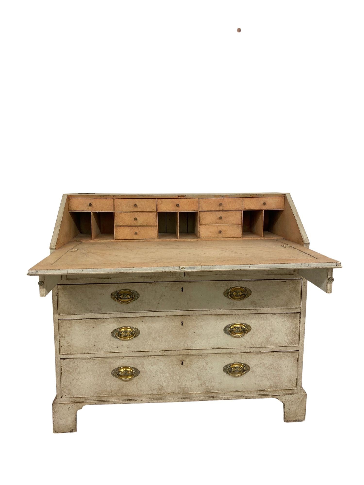 French Painted Secretary Desk with Fallfront, Mid 19th century