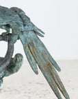 Bronze Sculpture of Three Parrots, Italy Mid 20th C.