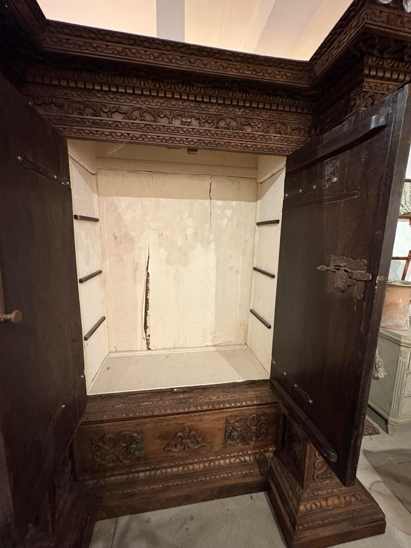 Monumental 18th Century Baroque Italian Walnut Armoire