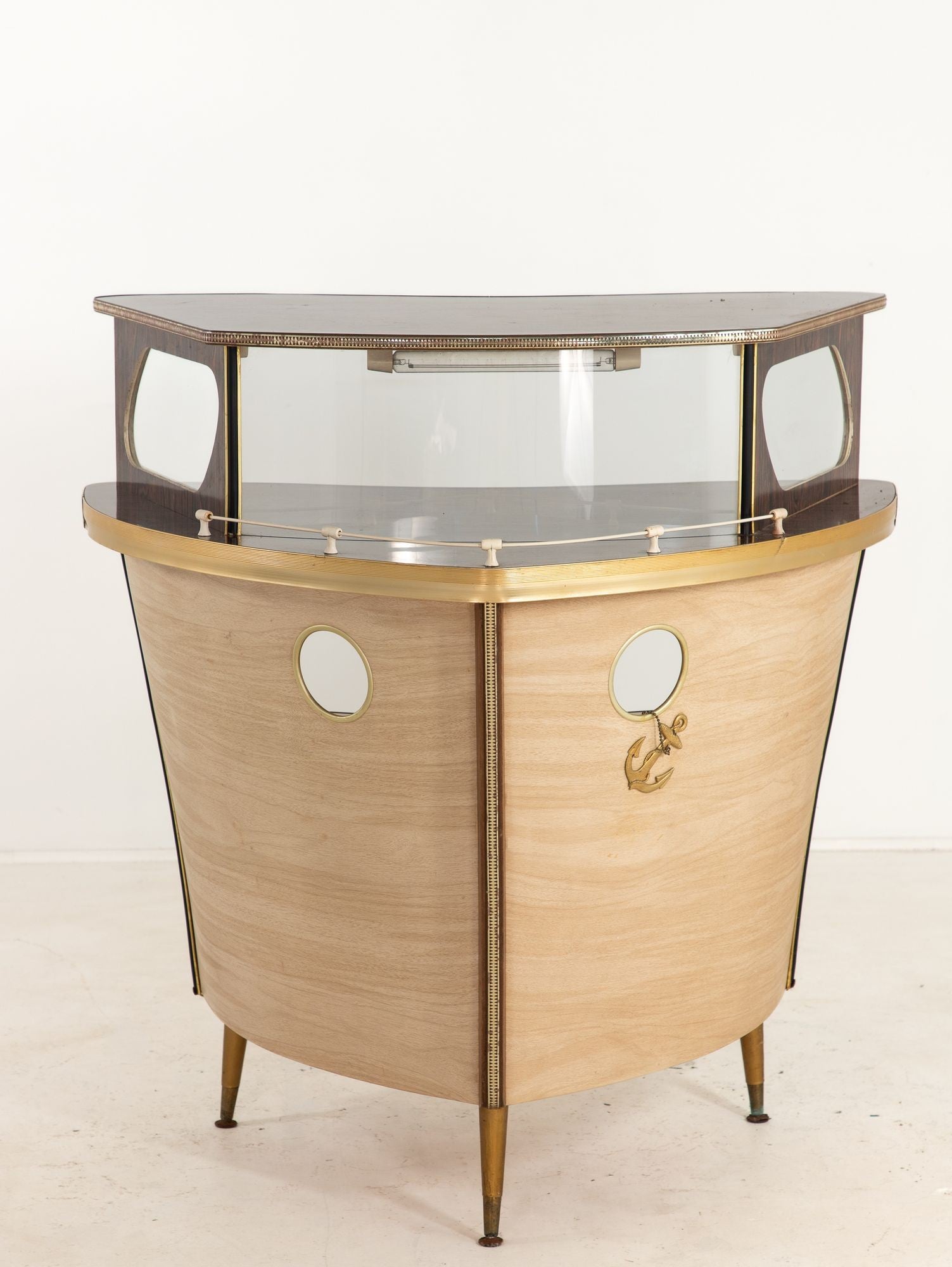 1960s Cocktail Bar in the Shape of a Boat Bow, England 1960s
