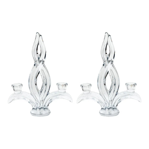 Pair of Glass Spiral statues