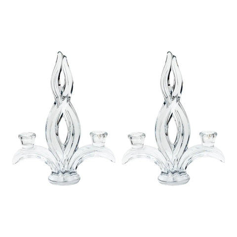 Pair of Glass Spiral statues