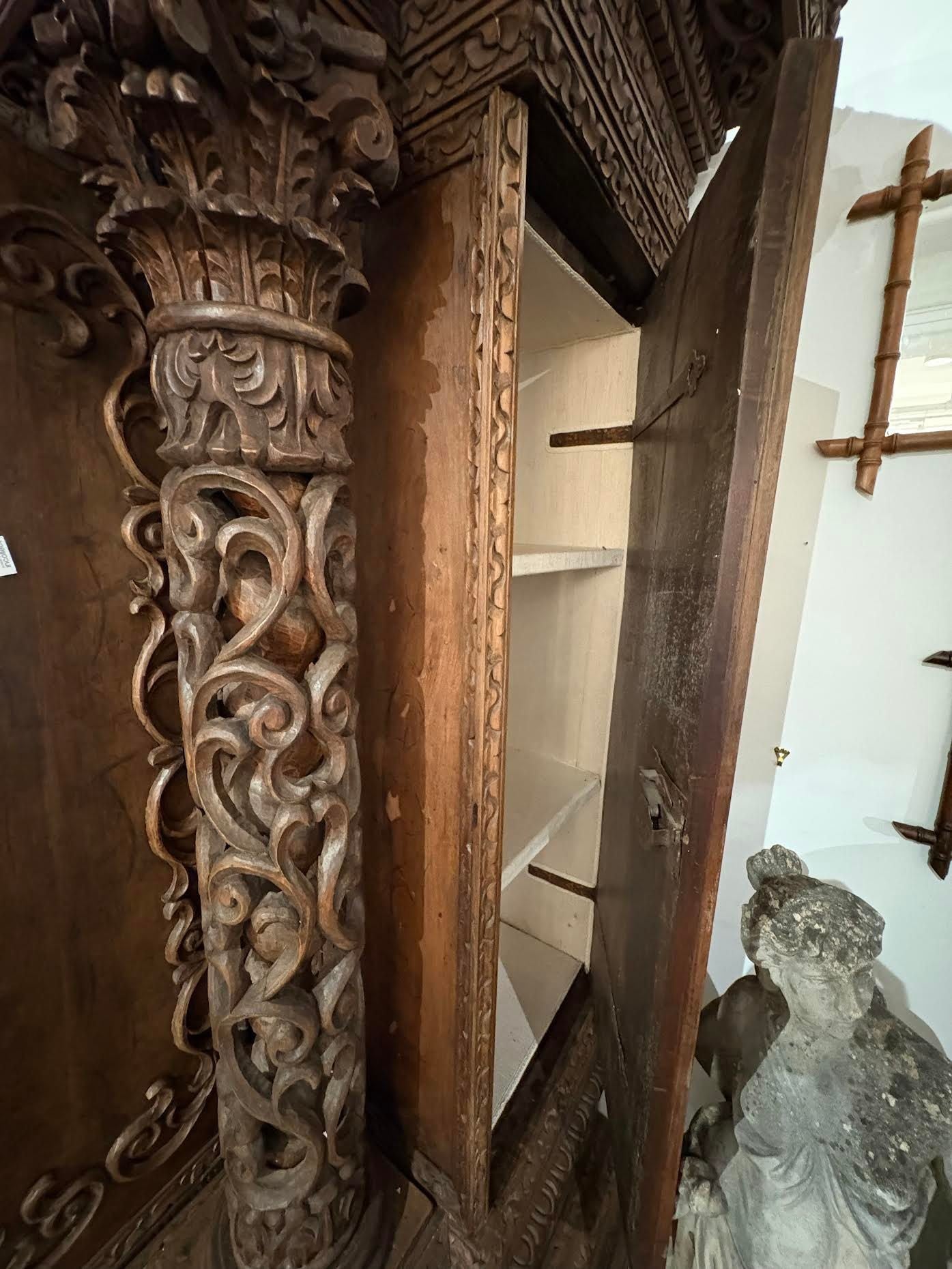 Monumental 18th Century Baroque Italian Walnut Armoire