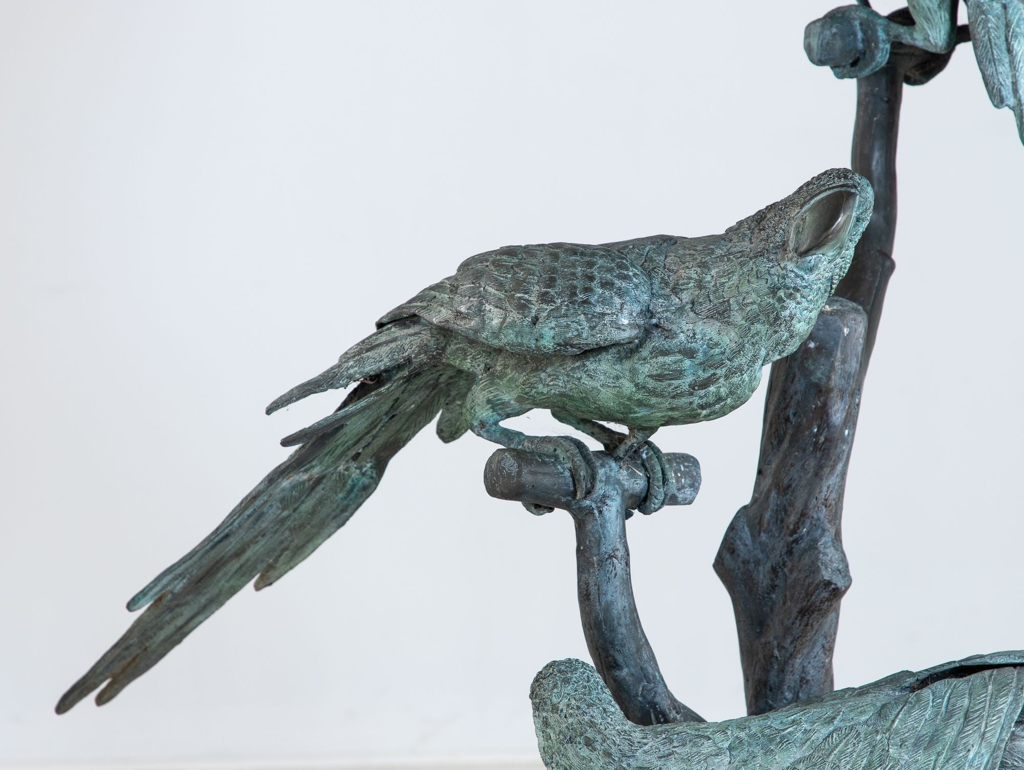 Bronze Sculpture of Three Parrots, Italy Mid 20th C.