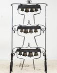 Wrought Iron Latten Bell Stand, Three Tier, English Late 19th C.
