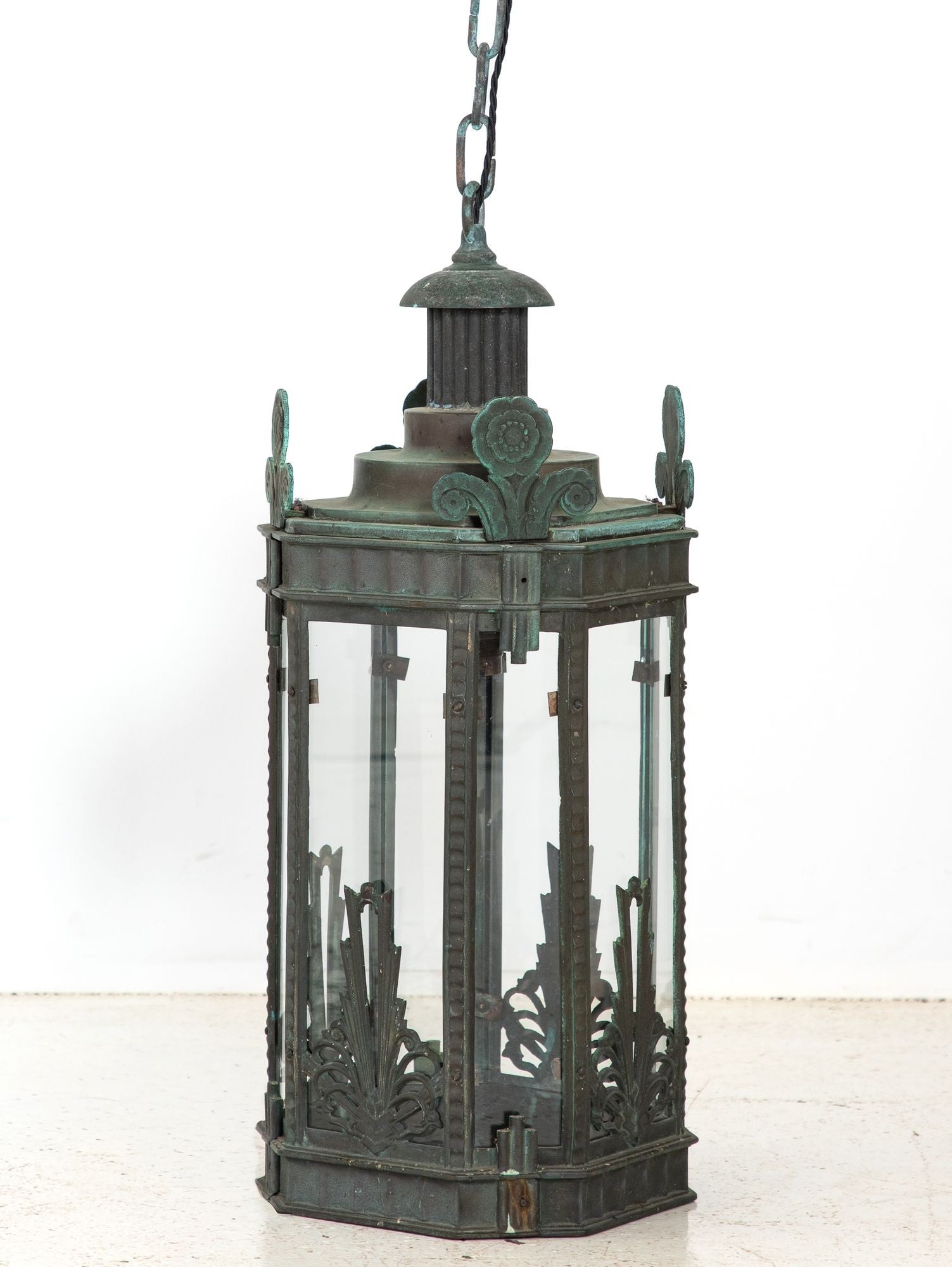 Bronze Art Deco Lantern, Circa 1920-30s