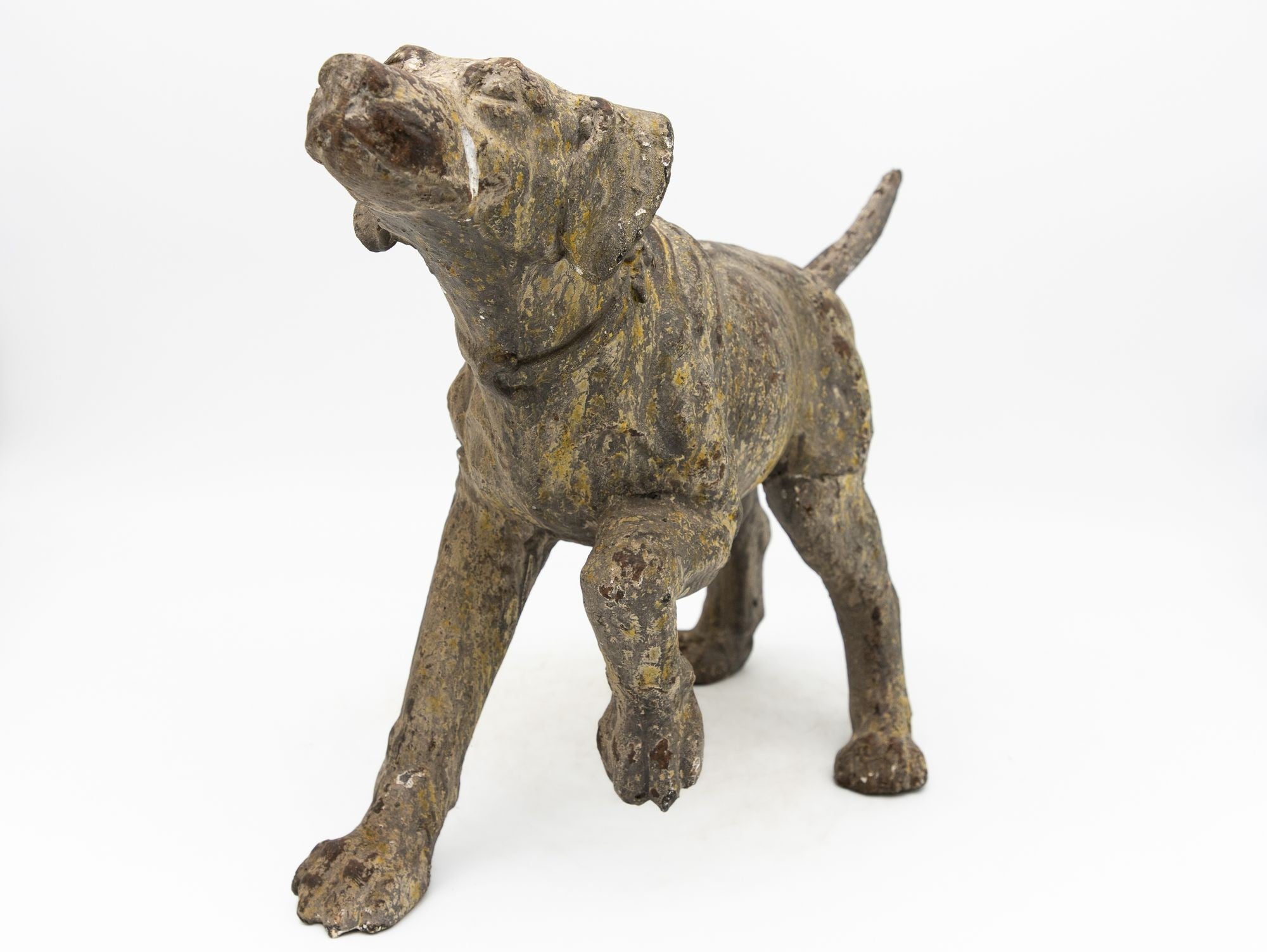 Terracotta Hunting Hound Pointer Dog Statue, Early 20th C.