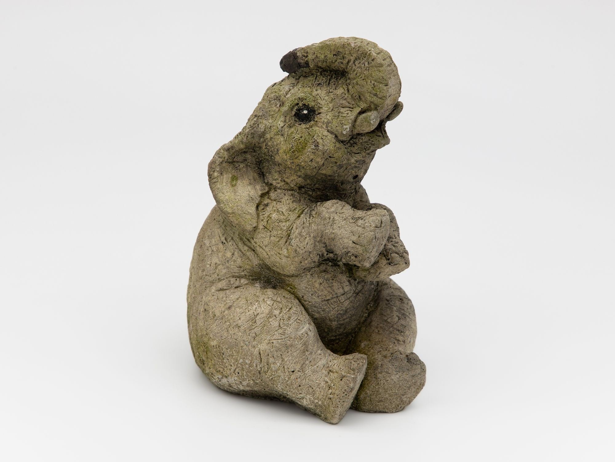 Composite Stone Elephant Garden Statue, England Late 20th C.