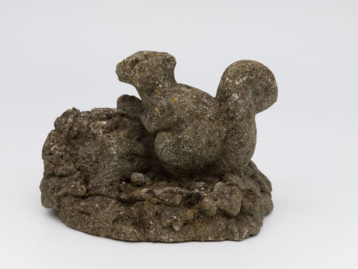 Reconstituted Stone Squirrel Garden Ornament, 20th Century