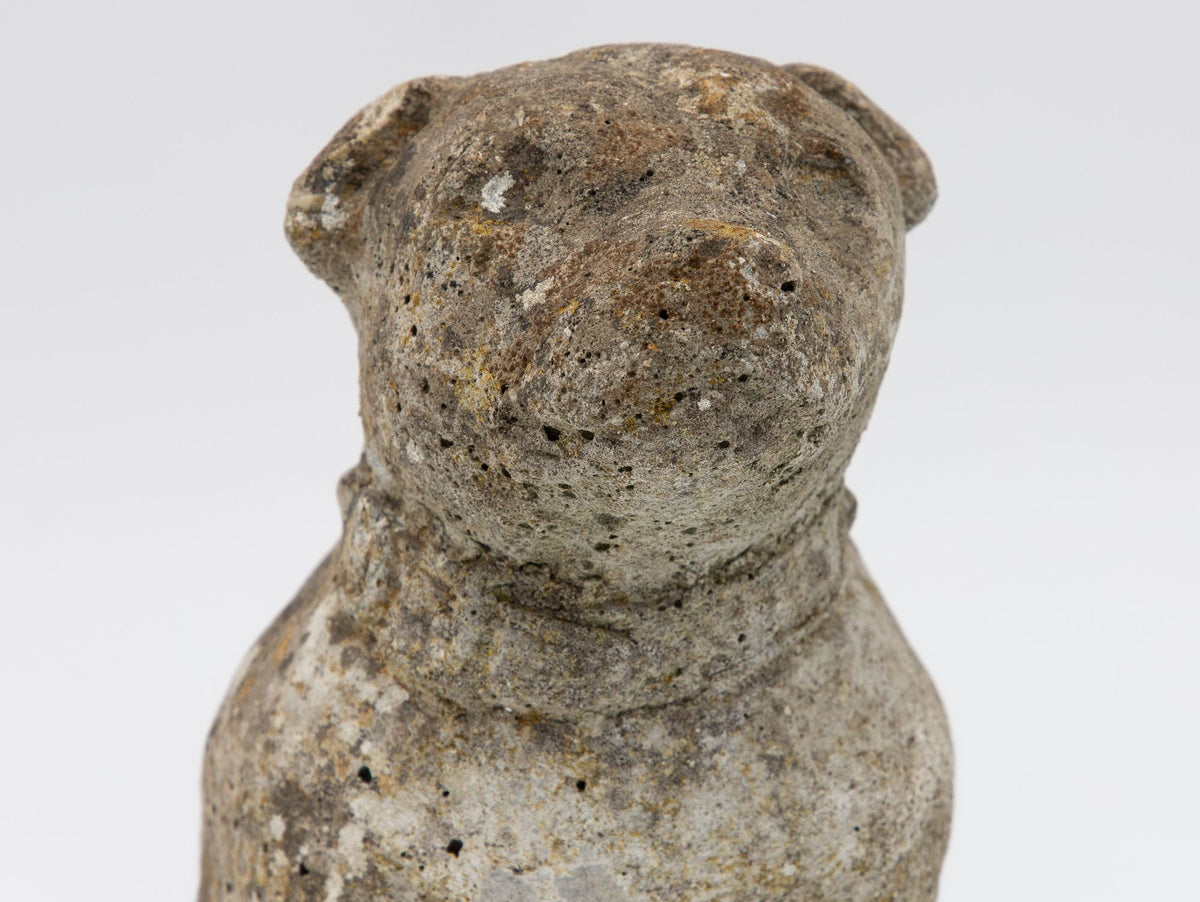 Composite Stone Bull Dog Garden Ornament, England 1970s