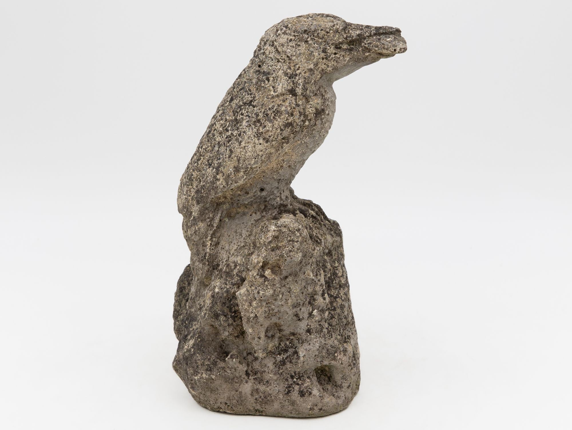Reconstituted Stone Raven, English Mid 20th C.