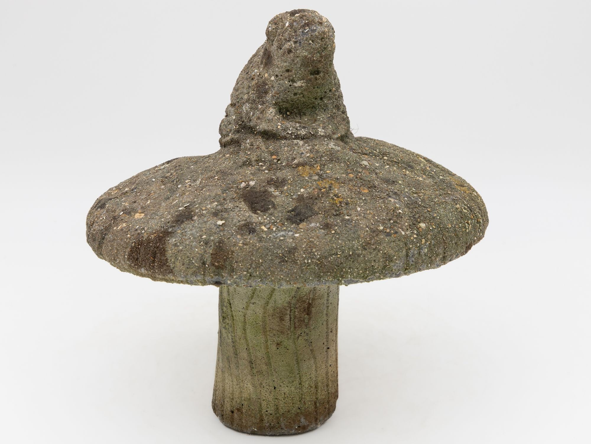 Composite Stone Toadstool Garden Ornament, English Mid 20th C.