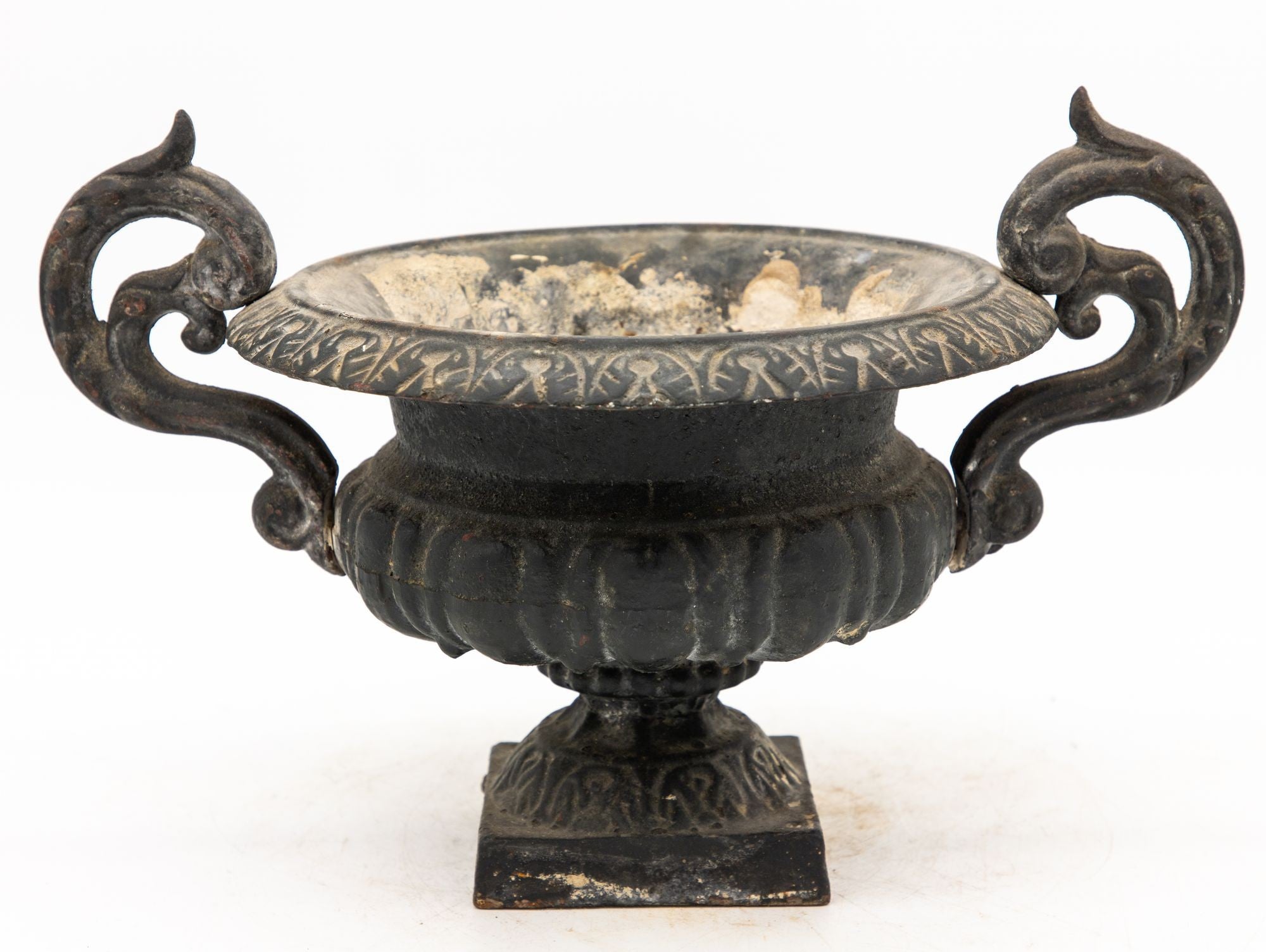 Early 20th C. French Cast Iron Garden Urn