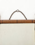 Small Faux Bamboo Carved Frame Mirror, England 1940s