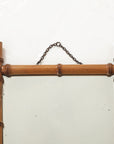 Small Faux Bamboo Carved Frame Mirror, England 1940s