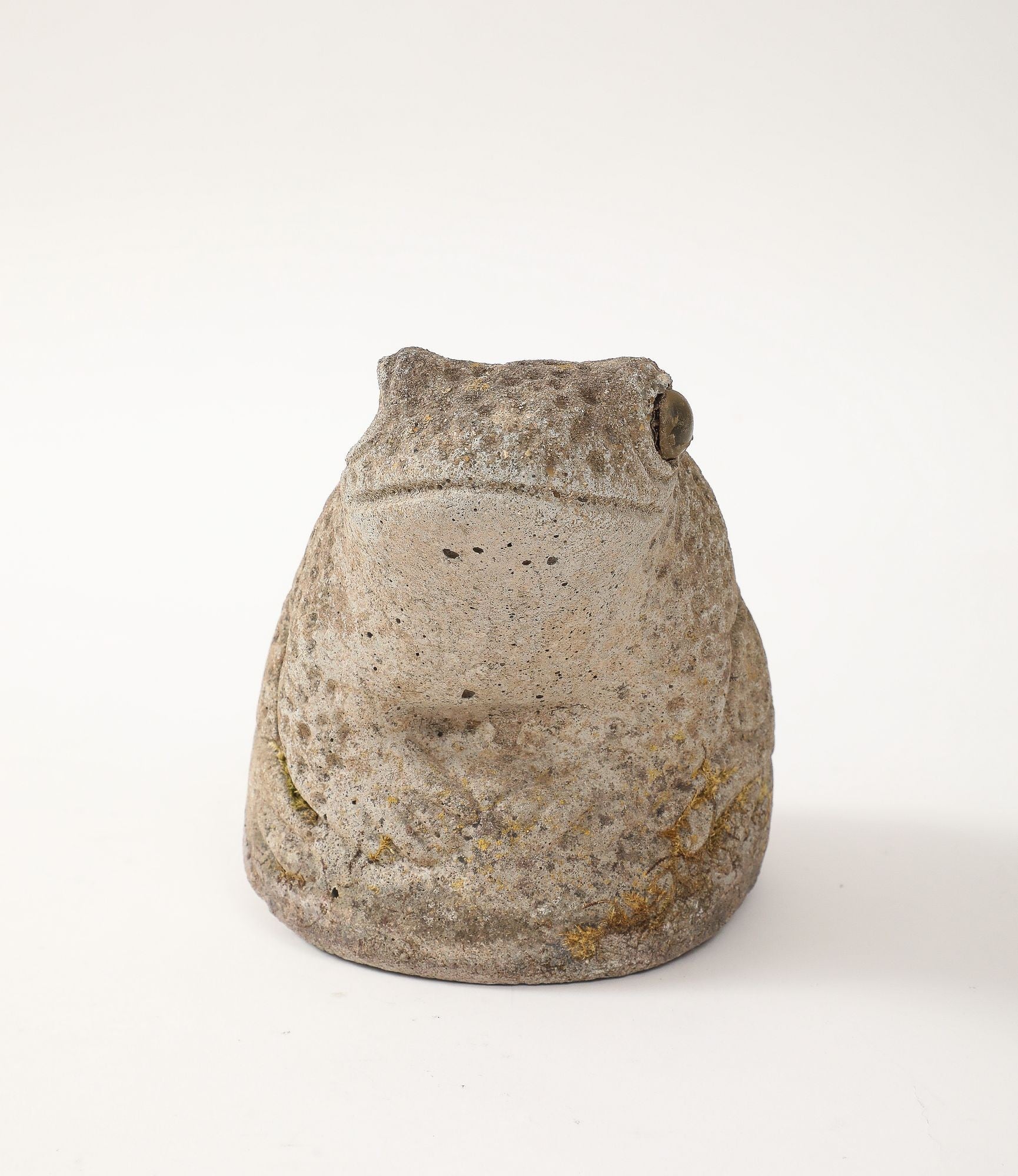 Reconstituted Stone Frog Garden Ornament, England 1960s