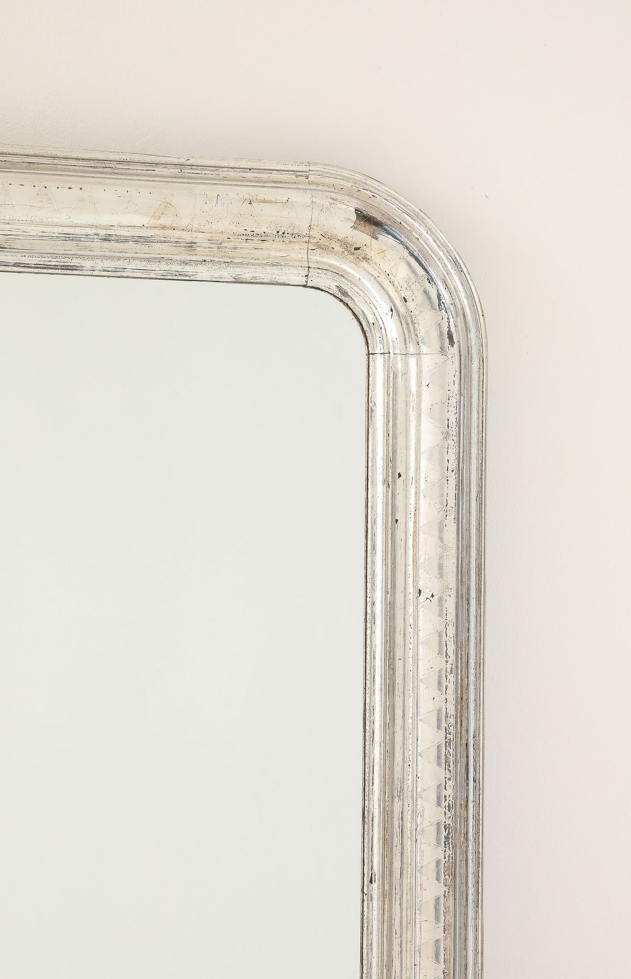 French Silver Gilt Louis Philippe Mirror, Late 19th C.