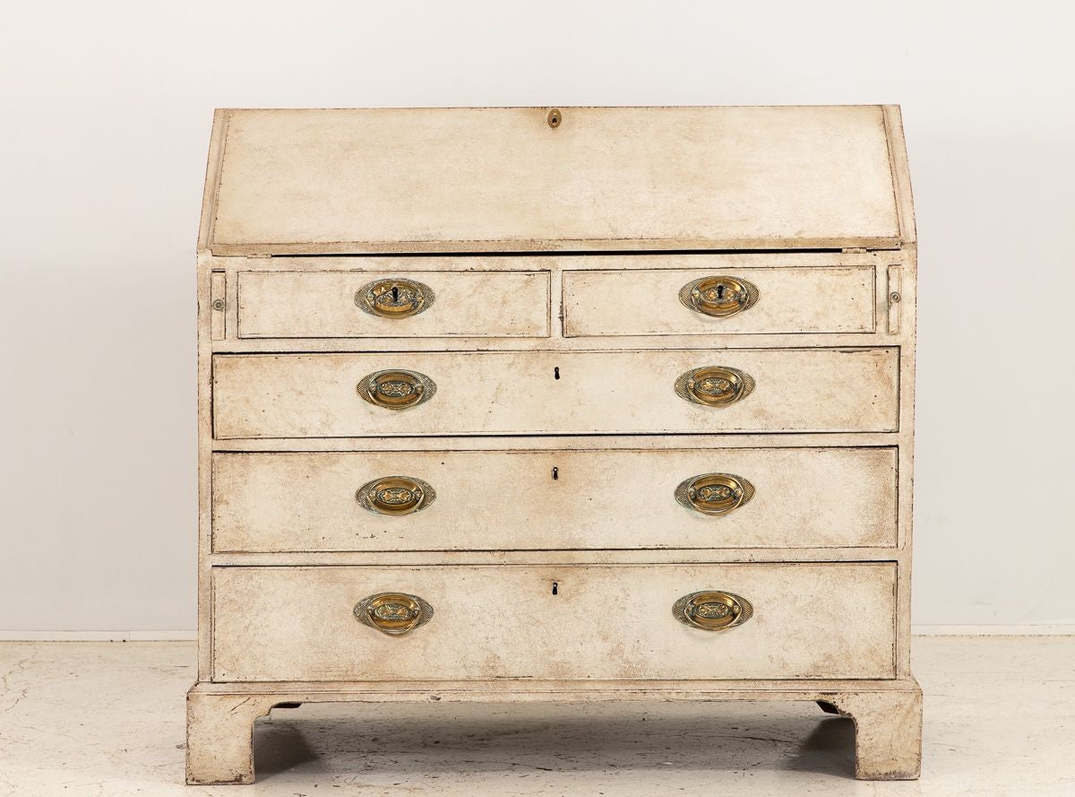 French Painted Secretary Desk with Fallfront, Mid 19th century