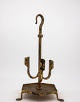 Spanish Gilt Iron Triple Candlestick or Stand, 1950s